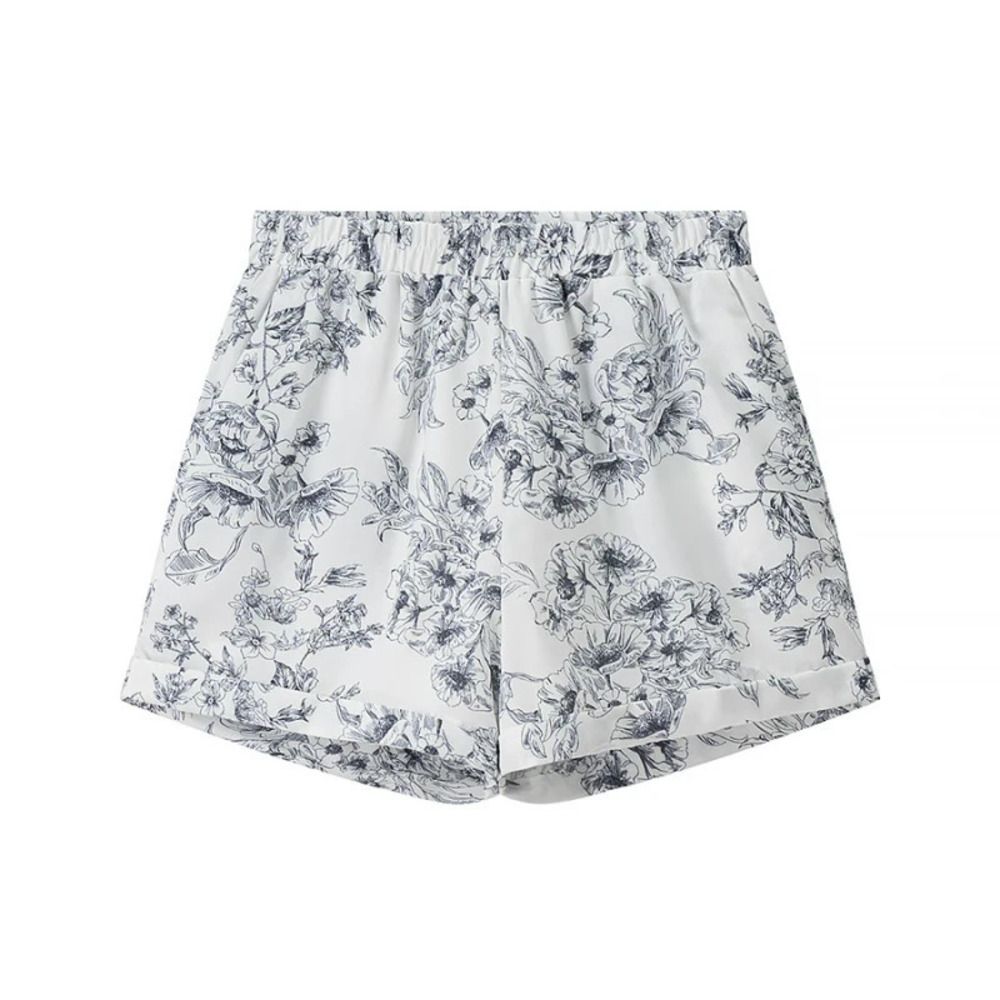 Printed Jacket and Shorts Set